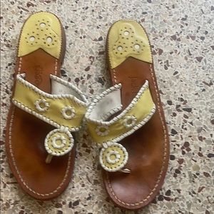 Jack Rogers light yellow/white sandals 9